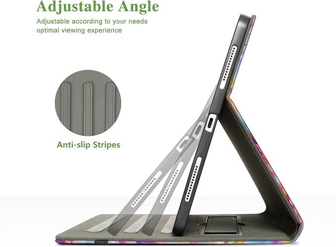 Vimorco for iPad Air 11 Inch Case M4/M3/M2 2026/2025/2024, for iPad Air 5th/4th Gen Cases 10.9-inch, for iPad Pro 11 Inch Case 4th/3rd/2nd/1st Generation Pencil Holder/Hand Strap/Pocket, Color Art