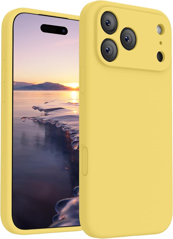 FireNova Magnetic for iPhone 17 Pro Case, Compatible with MagSafe, [Integrated Silicone Camera Control Button] [Camera Protection] Anti-Scratch Microfiber Lining Phone Case, 6.3", Yellow