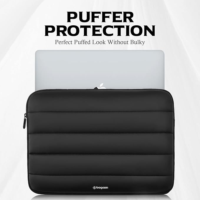 Bagasin Laptop Sleeve Bag, 15 15.6 16 Inch TSA Laptop Bag Protective Sleeve Waterproof with 4-Layer Protection Laptop Sleeve for MacBook, HP, Dell, Lenovo, Asus Notebook