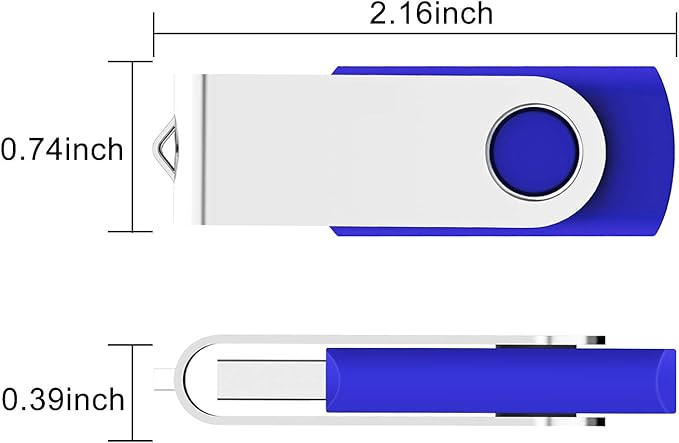KEXIN Flash Drive 32 GB 5 Pack Thumb Drive 32GB USB Flash Drive Memory Stick Flash Drives USB 2.0, 5 Multi-Color (Black, Blue, Green, White, Red)