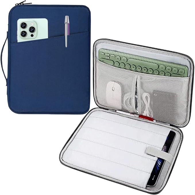 CAAORDKSO 12.9-13 Inch Tablet Sleeve Carrying Case with Handle, Padded Protective Travel Bag for iPad Pro 13-inch M4 2024, iPad Air 13-inch (M3/M2) 2025, iPad Pro 12.9 inch Sleeve Case Waterproof Bag