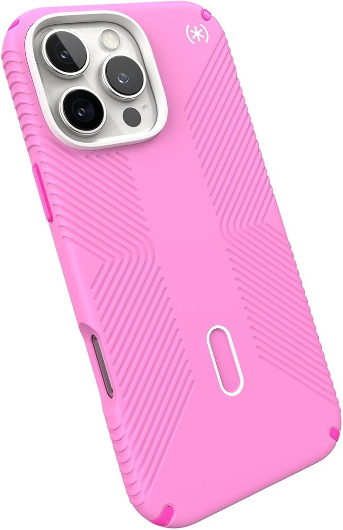 Speck Presidio 2 Grip iPhone 16 Pro Max Case - Slim Phone Case (True Pink/Shocking Pink)
