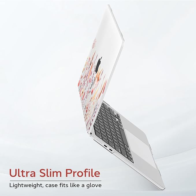 B BELK Compatible with MacBook Air 13 inch Case M5 2026 2025 2024-2022 M4 M3 M2 A3449 A3240 A3113 A2681, Plastic Hard Shell+Keyboard Cover+Screen Protector for MacBook Air 13.6 inch Case,Golden Garden