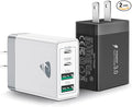 [2-Pack] USB C Wall Charger, Aiminu 40W Fast USB C Charger, 4-Port QC+PD 3.0 Power Adapter Double Fast Wall Plug Type C Charging Block for iPhone 15/14 Pro Max/13/12 mini/11/XS/XR,Tablet, Cube