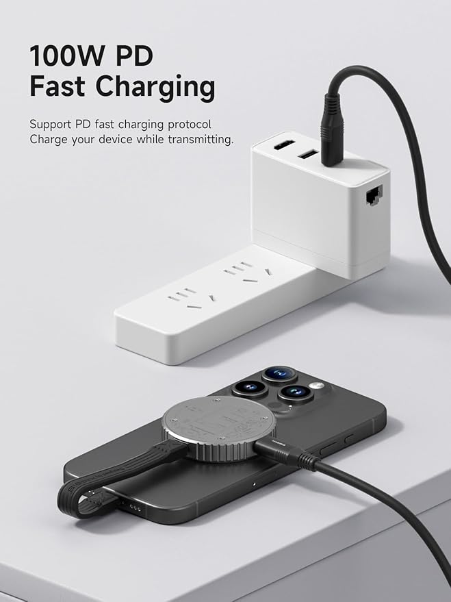 Hagibis Magnetic M.2 2230 NVMe SSD Enclosure with Magsafe for iPhone 17 16 15 Pro Max ProRes, USB C 3.2 10Gbps to NVMe Adapter, Aluminum External SSD Case for MacBook, iPad Pro, Android (MC100 Lite)