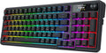 Redragon K719 Wireless Gasket Gaming Keyboard w/Hype Screen & Knob, 95 Keys Mechanical Keyboard, Easy-Control 1.14’’ TFT Info Display, 5-Layer Noise Dampening, Custom Linear Switch, Essential Black