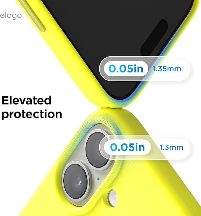 elago for iPhone 17 Case, Premium Magnetic Silicone Case, Compatible with MagSafe, Liquid Silicone Material, Protective Cover, Shockproof, Slim Phone, 6.3 inch (Neon Yellow)