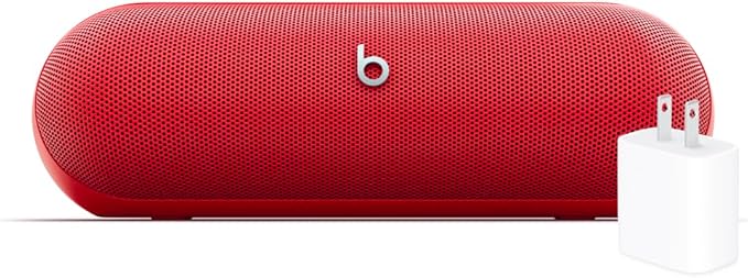Beats Pill - Wireless Bluetooth Speaker with 20W Power Adapter - Statement Red