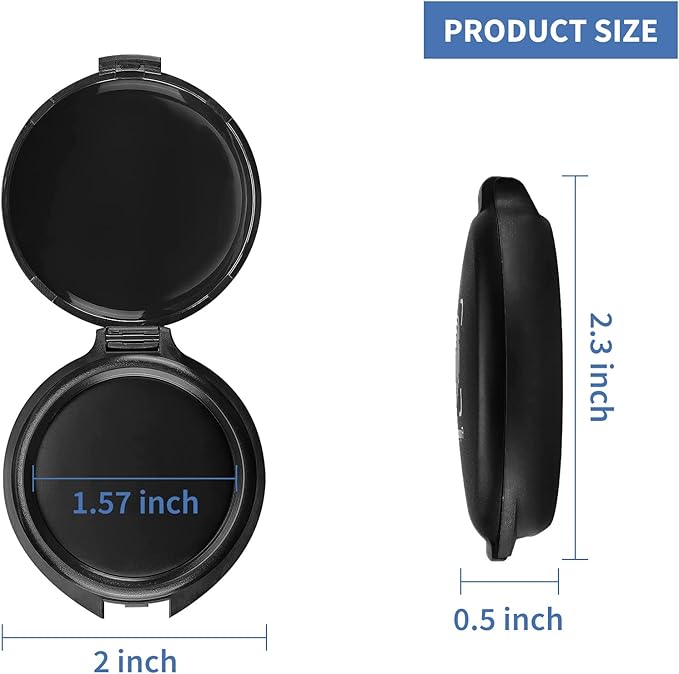 SAYEEC Fingerprint Ink Pad (Pack of 2), Thumbprint Ink Pad for Office Notary Supplies Identification Security ID Fingerprint Cards, Law Enforcement Fingerprint Kit Black Thumb Print Ink Pad Stamp Pad