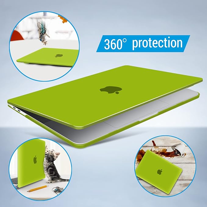 IBENZER Compatible with MacBook Pro 16 Inch Case A2141 Release 2020 2019, Hard Shell Case with Keyboard Cover & Type C Adapter for Old Version Mac Pro 16’’, Avocado Green, T16AVGN+1TC