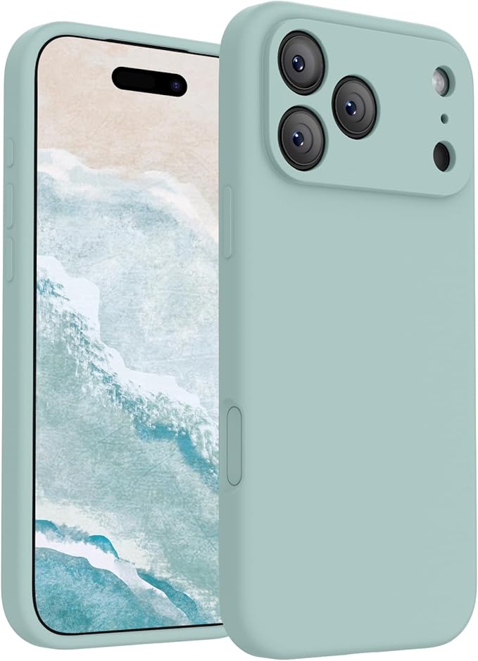 FireNova Magnetic for iPhone 17 Pro Max Case, Compatible with MagSafe, [Integrated Silicone Camera Control Button] [Camera Protection] Anti-Scratch Microfiber Lining Phone Case, 6.9", Mint Green