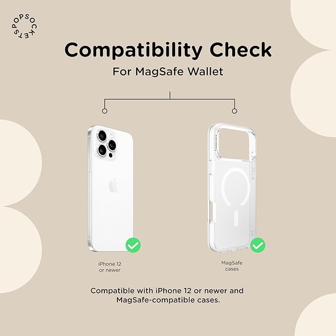 PopSockets Phone Wallet for MagSafe, Phone Card Holder with Grip, Purple - Deep Periwinkle