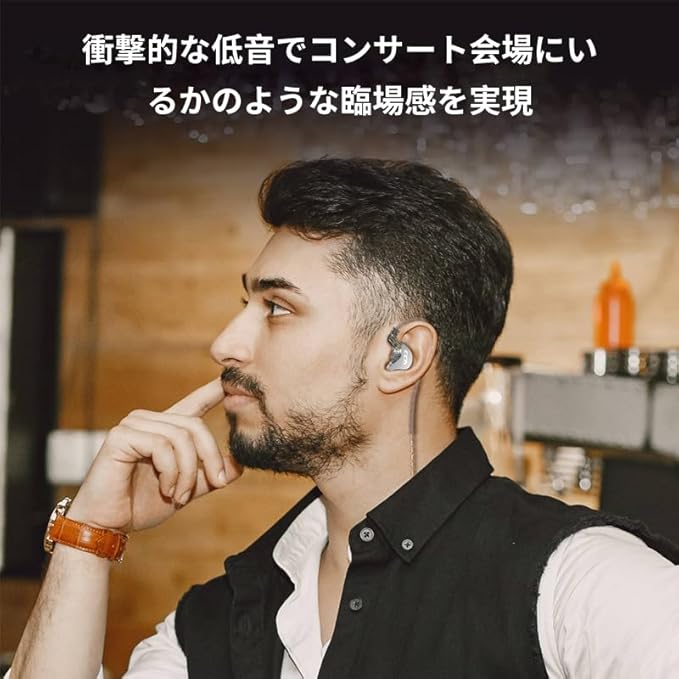 Wired Earbuds with Microphone, CCA CRA in Ear Monitors with Deep Bass Detachable 2Pin OFC Cable, in-Ear Headphones Compatible with iPhone, iPad, Android, Computer Most with 3.5mm Jack (Silver)