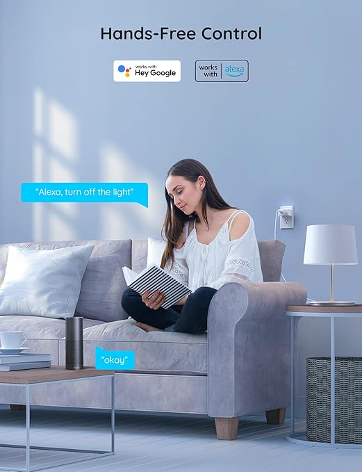 Govee Smart Plug, WiFi Bluetooth Outlets 4 Pack Bundle with Govee Smart Light Bulbs, WiFi Bluetooth Color Changing Light Bulbs Compatible with Alexa and Google Assistant