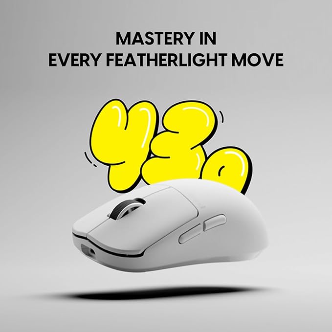 Pulsar Gaming Gears X2N Crazylight Wireless Gaming Mouse, Ultra Lightweight 1.38 oz (39g), Optical Switch, 32000 DPI, 750 IPS, XS-1 Sensor, 8k Compatible (Medium, Uyuni White)