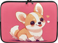 Cute Corgi Laptop Sleeve for Women Girls 15 Inch Laptop Accessories with Versatile Uses Lap Top Case Portable Computer Sleeve Laptop Pouch Ideal Gifts for Holidays Pink