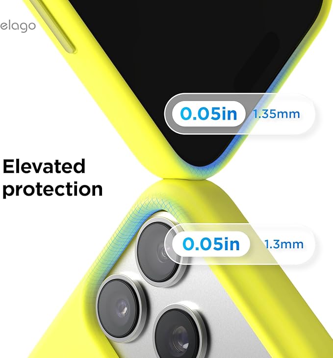elago for iPhone 17 Pro Max Case, Premium Magnetic Silicone Case, Compatible with MagSafe, Liquid Silicone Material, Protective Cover, Shockproof, Slim Phone, 6.9 inch (Neon Yellow)