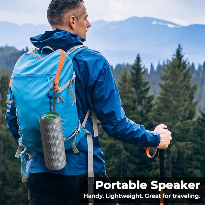 RIENOK Portable Bluetooth Speaker 30W Dual Pairing True Wireless Stereo HD Sound IPX7 Waterproof Outdoor Sport Shower Speaker Bluetooth 5.3 for Home Party