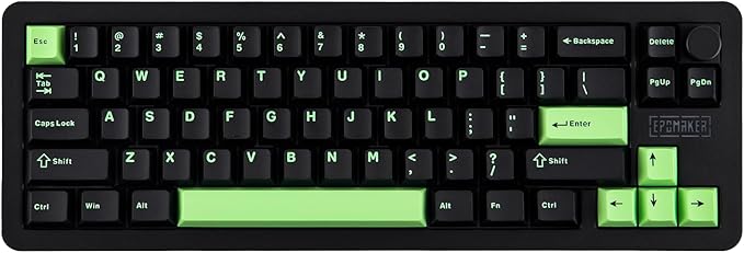 EPOMAKER Galaxy68 QMK/VIA Wireless Mechanical Keyboard, Anodized Aluminum, TOP/Gasket, 6000mAh, RGB Side/Backlight, 65% Gaming Keyboard with Hot-Swap Creamy Switch (Black, Marble White Switch)