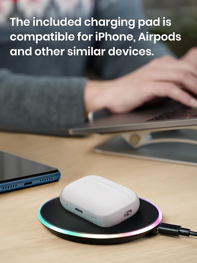 Perixx PERIMICE-713LRX - Left Handed Cordless Rechargeable Vertical Mouse - Duo Wired and Wireless Charging Feature - Included Wireless Charger - Left Handed