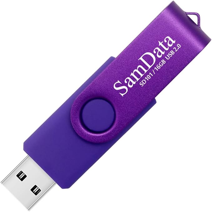 SamData 16GB USB Flash Drives 4 Pack 16GB Thumb Drives Memory Stick Jump Drive with LED Light for Storage and Backup (4 Colors: Black Blue Green Purple)
