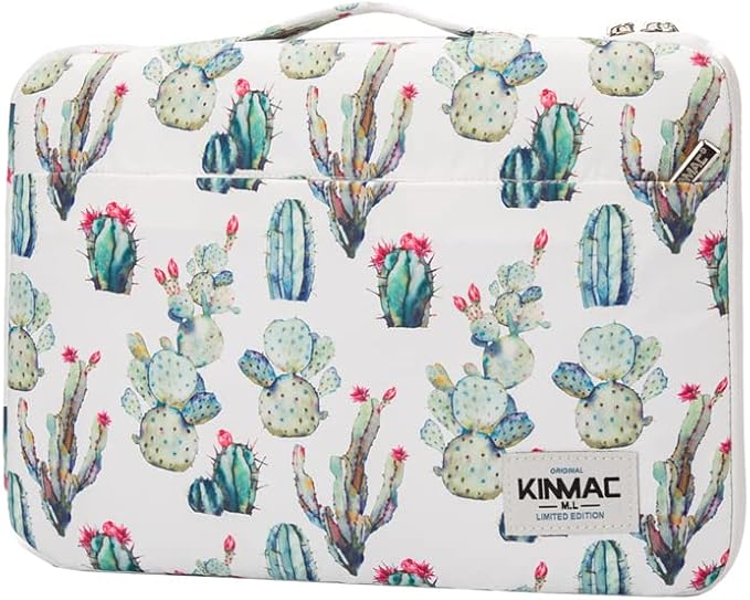 Kinmac 360° Heavy Duty Protective Laptop Computer Sleeve case Bag Cover with Handle for MacBook Pro 14 inch,14 inch-14.4 inch HP Lenovo Dell ASUS Acer Laptop (Cactus)