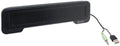 Syba USB Powered 3.5mm Audio Laptop Speaker CL-SPK20138 Clip-On Soundbar - Portable Compact Travel Stereo Speaker Bar Design Uses USB for Power 3.5mm Jack for Audio Black.