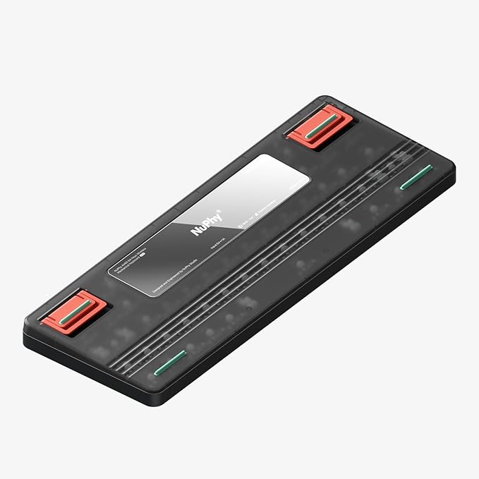 nuphy Air60 V2 Portable Wireless Keyboard 60% Low Profile Mechanical Keyboard Support QMK/VIA Compatible with Windows/mac OS/Linux Supports Bluetooth 5.1/2.4GHz/USB-C Black - Gateron Red Switch