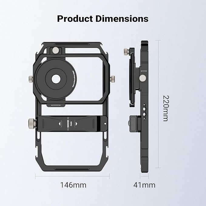 NEEWER Universal Phone Cage Video Rig Stabilizer with 17mm to 37mm & 67mm Lens Filter Adapter Ring Accessories Compatible with iPhone Android Samsung for Video Recording Streaming Photography, PA058
