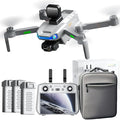 Drones with camera for Adults 4K,3-Axis Gimbal, Drone with 5.5-Inch Large Screen on Remote Controller 64GB memory card, Foldable GPS Drone with Brushless Motor,Auto Return ,Radar Automatic Obstacle Avoidance，90 Min Flight Time, Carrying Backpack for Tr...