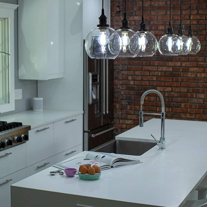 Bulbrite Solana 2-Pack A19 WiFi Connected Edison Filament LED Smart Light Bulb, Clear