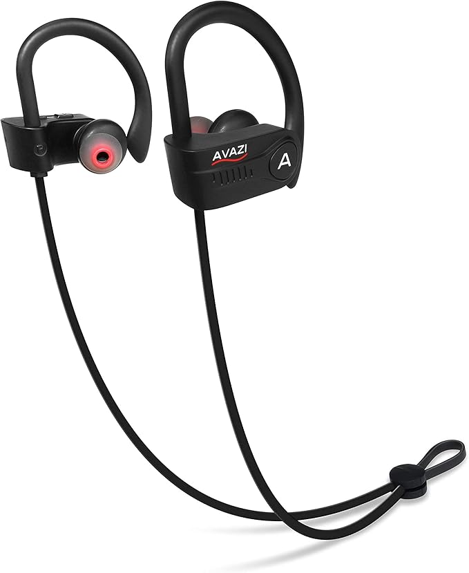 AVAZI Bluetooth 5.1 Wireless Earbuds, Sport IPX7 Waterproof Earphones, Richer Bass HiFi Stereo in-Ear Earphones, Gaming Mode, 12 hrs, Running Bluetooth Headphones W/CVC6.0 Noise Cancelling Mic