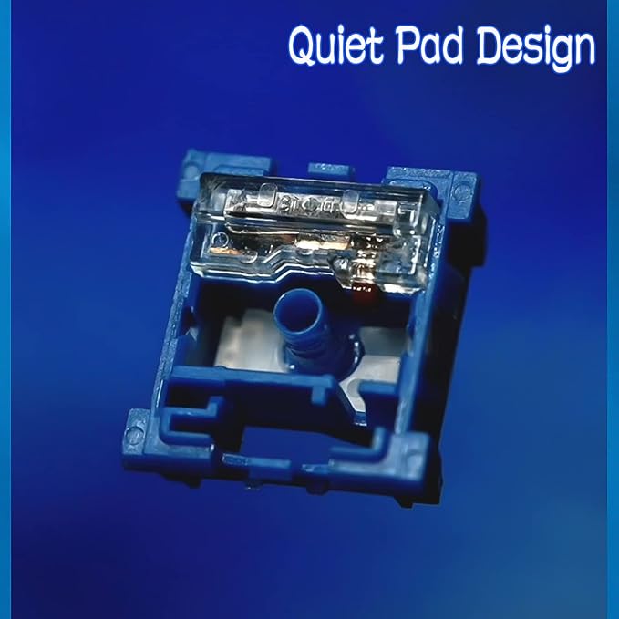 DRAOZA Kailh Deep Sea Silent Pro Whale Switch, Tactile Silent Switch, 45gf 60gf Tactile Force, Pre Lubed, Dustproof/Waterproof, 100M Life, 3-Pin for Hot Swap Mechanical Keyboard （Silent Whale 72pcs）