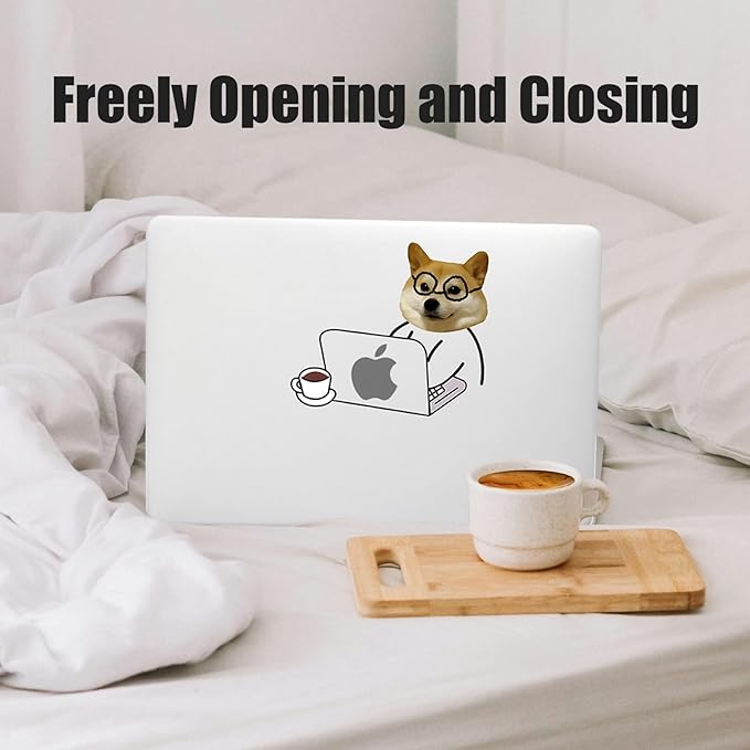 DTangLsm Compatible for MacBook Air 15 inch Case M5 2026 2025-2023 A3448 M4 A3241 M3 A3114 M2 A2941, Clear Plastic Hard Shell Cover for MacBook Air 15 Laptop M5 Case & Keyboard Cover, Hard-working Dog