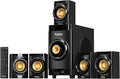 Bobtot Small Subwoofer Home Theater for TV Surround System 5 Wired Speakers Amplifier 4 inch Woofer Built-in Receiver Support ARC Optical Bluetooth Input for Projector