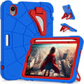 AKABEILA Compatible with Apple iPad mini 6 2021/iPad mini 7 2024 Tablet Case，Lightweight Shockproof Rugged Protective Cover with Kickstand for Kids Children Boys Babies Blue Red
