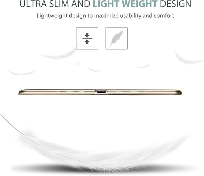 ProCase Smart Case for 10.5” iPad Air 3rd Generation 2019 / iPad Pro 2017, Slim Stand Cover with Translucent Frosted Back for iPad Air 3 -Gold