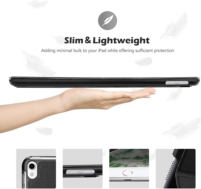 ProCase Cover for iPad Air 3 10.5" 2019 / iPad Pro 10.5 2017 Case, Slim Stand Protective Folio Case Smart Cover for iPad Air 10.5" (3rd Gen) 2019 / iPad Pro 10.5" 2017-Black