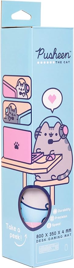 Grupo Erik XXL Mouse Pad - Pusheen Gifts for Cat Lovers | Gaming Desk Mat 31.5 x 13.8 inches, Non-Slip Rubber Keyboard & Mouse Mat Large | Gaming Gifts Gamer