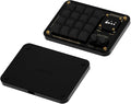 Double Knob Custom Macro Pad Programmable Designer Mini Keyboard 16 Keys with Screen (Black,KB16)