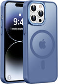 Newfuture Designed for iPhone 14 Pro Case with Magnetic [13 FT Military Drop Protection] [Compatible with Magsafe] Slim Translucent Matte Shockproof with Anti-Fingerprint Phone Case, Light Blue
