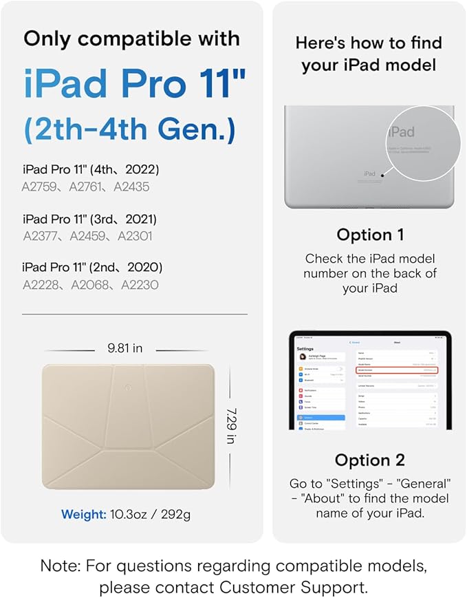 MOFT Dynamic Folio Case for iPad Pro 11" (4th 2022 | 3rd 2021 | 2nd 2020), Slim Magnetic Stand Case with 20+ Viewing Angles,Beach White x Terracotta
