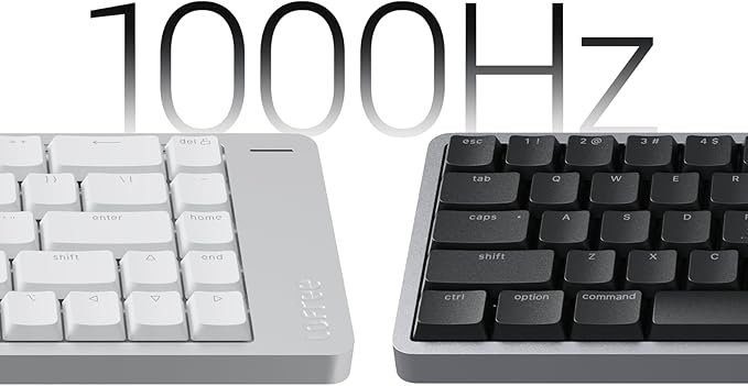 LOFREE Flow2 Low-Profile Mechanical Keyboard, Aluminum Alloy with Void Linear Switches, Rechargeable Wireless Keyboards with 3 Mode Connections for Windows, macOS (Silver with Silence, 100 Keys)