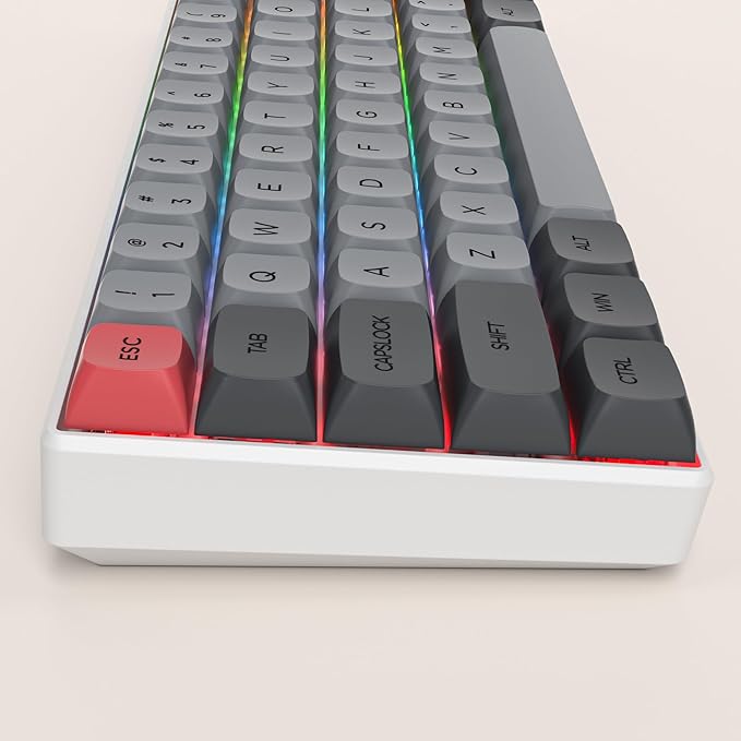 Guffercty kred XDA Profile Minimalist Black Keycaps 75 Percent Dye-sub PBT Keyboard Caps with ISO Keys for MAC 60% 65% 75% 96% Mechanical Keyboard (Black Dolch)