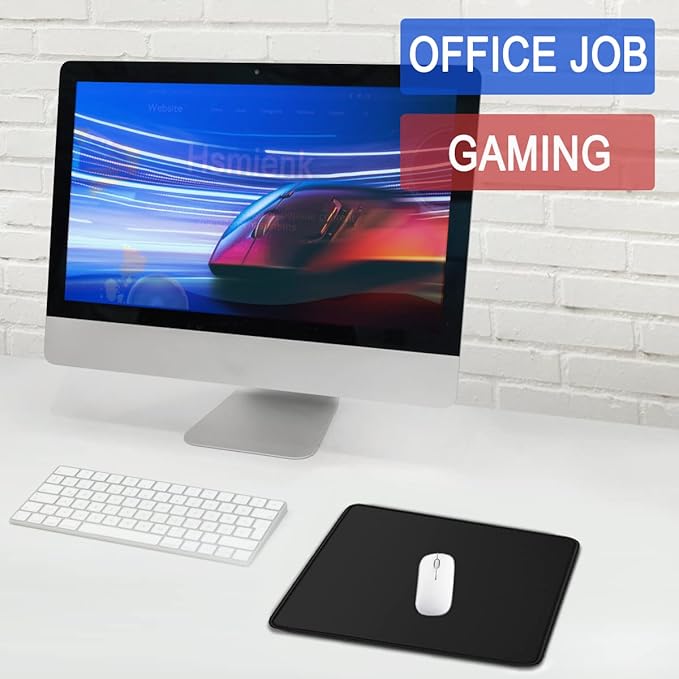 Mouse Pad, Upgraded 30% Larger Mouse pad with Durable Stitched Edges, Waterproof Mousepad, Nonslip Natural Rubber Base Mouse pad for Gaming Computer, Laptop, Office, Home, 11.8 x 9.8 x 0.12 in