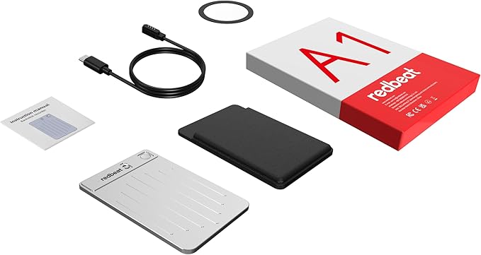 redbeat Note Pro AI Voice Recorder, Free Lifetime Transcribe & Summarize, App Control, 64GB Note Taker for Meetings, Calls & Lectures, Supports 120 Languages, Case Included, Silver