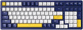 Merdia Wireless Mechanical Keyboard, Triple Mode 2.4G/USB-C/BT Gaming Keyboards 100 Keys Ice-Blue Backlit, Red Switch Keyboard | Rechargeable Mechanical Gaming Keyboards | Blue/White/Yellow