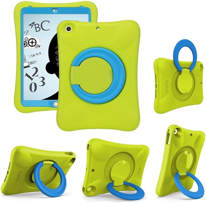 Kids EVA Case for iPad | Multi-Direction Stable Stand | Compatible with 10.5-Inch iPad Air 2019 (3rd Generation) (Green+Blue)