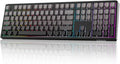 MechLands EPOMAKER TH108 Full Size Mechanical Keyboard, Wireless Gaming Keyboard, 8000mAh Battery, Creamy Gasket, 108 Keys, Hot Swap, Custom Driver, RGB Backlights (Black, Creamy Jade Switch)