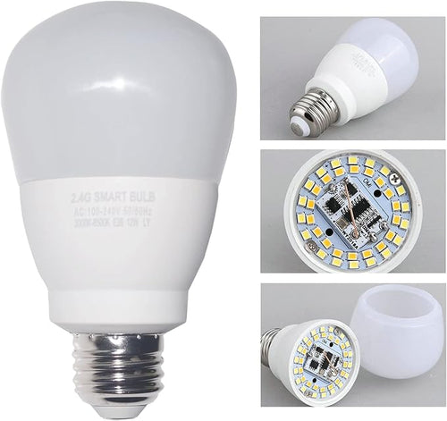 12W E26 Smart LED Light Bulbs Dimmable with 2.4GHz Wireless 3-Zone Remote Control - Adjustable Color Temperature (Warm/Cool) and Brightness 2 Pack (2 Bulb+1 Remote)